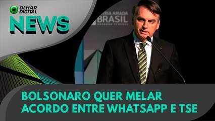 Ao Vivo | Bolsonaro quer melar acordo entre WhatsApp e TSE | 15/04/2022 | #OlharDigital