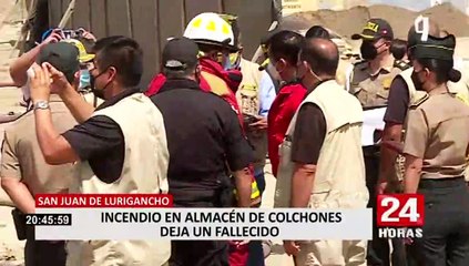 SJL: incendio en almacén de colchones dejó un fallecido