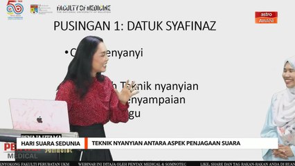 Hari Suara Sedunia | Teknik nyanyian antara aspek penjagaan suara