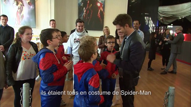 The Amazing Spider-Man 2 - REPORTAGE VOST Andrew Garfield et les enfants de la SESSAD à Disney