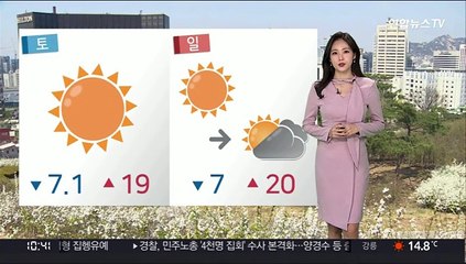 [날씨] 주말 봄 기운 완연…내륙 곳곳 대기 건조