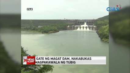 Isang gate ng Magat Dam, nakabukas para magpakawala ng tubig | 24 Oras News Alert