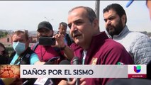 Se presentaron algunos daños en un puente de Tijuana debido al reciente sismo.