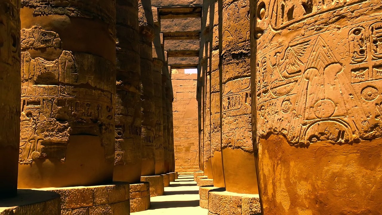 Great Hypostyle Hall Inside Karnak Temple, Luxor, Egypt.