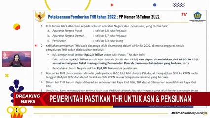 Catat! Sri Mulyani Umumkan Pencairan THR ASN Dimulai Tanggal 18 April 2022