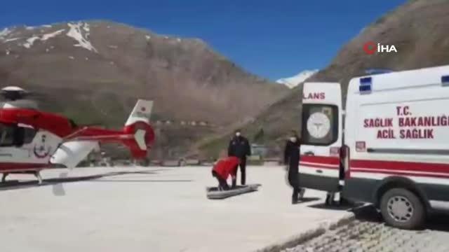 Son dakika sağlık: Kalp hastası vatandaş ambulans helikopterle hastaneye kaldırıldı