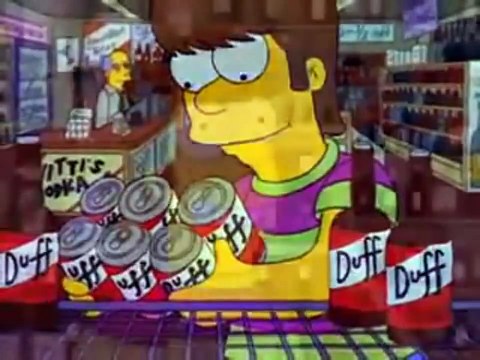 Homer Simpson et sa passion dévorante pour la bière Duff