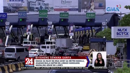 Dagsa sa NLEX ng mga uuwi sa Metro Manila, asahan mula hapon ng Linggo hanggang madaling araw ng Lunes  | 24 Oras Weekend
