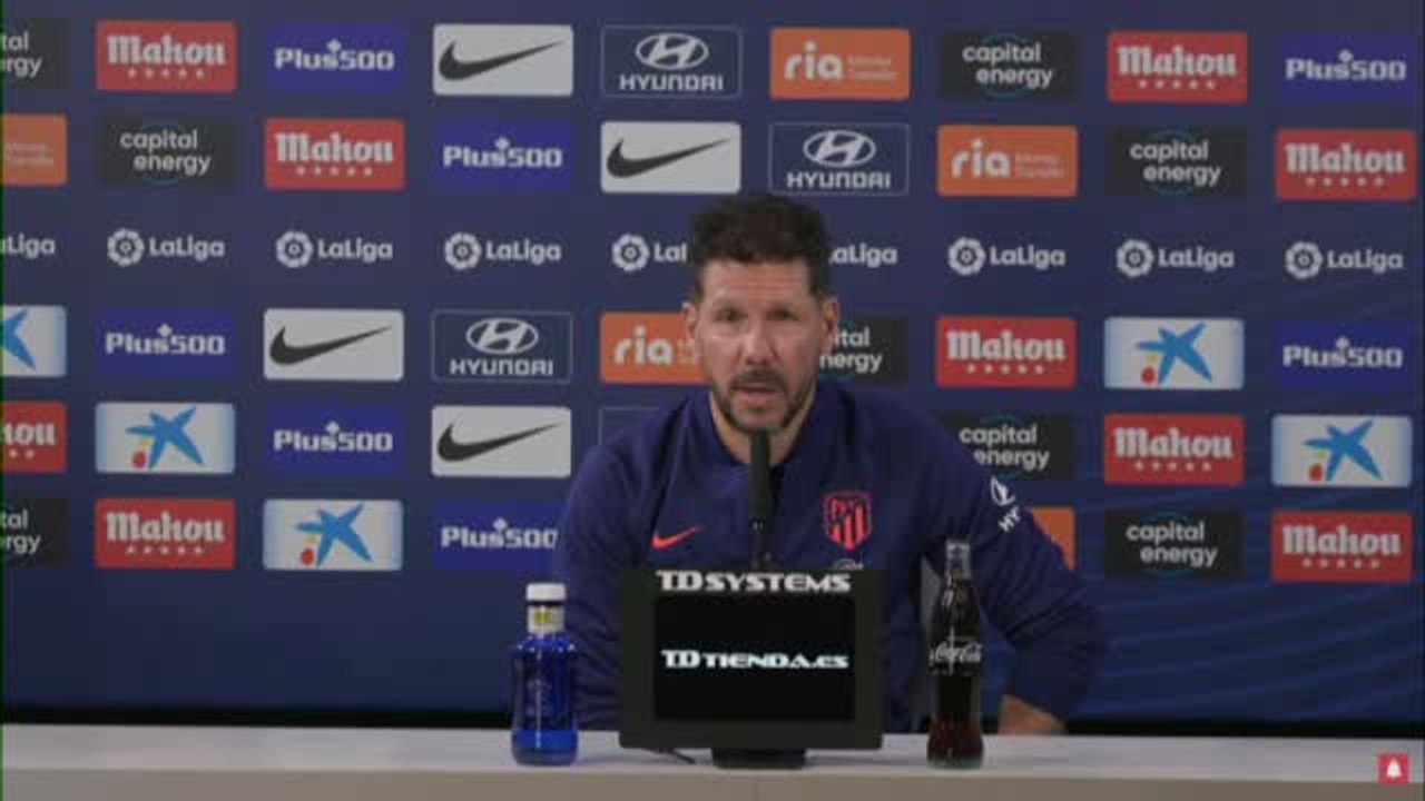 Simeone: "El reto más importante que tenemos es demostrar lo que los jugadores demostraron en el último partido"