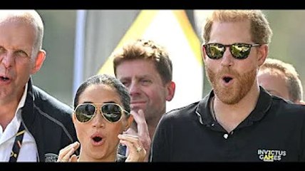 Prince Harry Gives Driving Challenge a Go as Meghan Markle Cheers Him on at Invictus Games