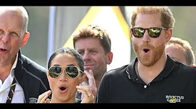 Prince Harry Gives Driving Challenge a Go as Meghan Markle Cheers Him on at Invictus Games