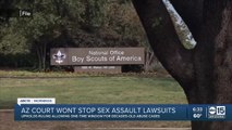 Arizona court won't halt sex suits naming Boy Scouts, others