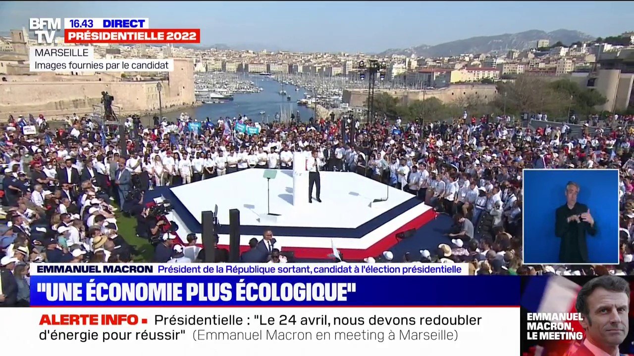 Meeting d'Emmanuel Macron à Marseille: "Nous formerons 400.000 personnes en plus aux métiers de la transition écologique"