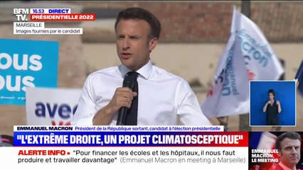 Meeting d'Emmanuel Macron à Marseille: "Le 24 avril, nous gagnerons et ce sera à nous de faire autrement, encore"