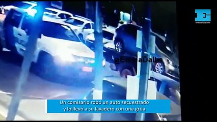 Insólito: comisario robó un auto secuestrado y lo llevó con una grúa a su lavadero