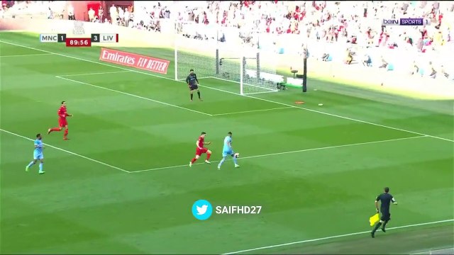 هدف مانشستر سيتي الثاني في مرمى ليفربول