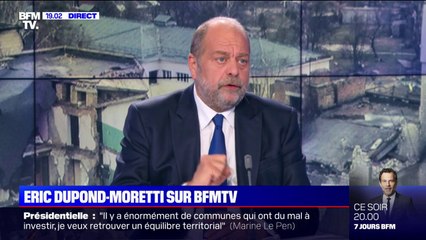 Agissements russes en Ukraine: "Ces crimes devront être punis", assure Éric Dupond-Moretti