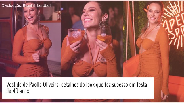 Paolla Oliveira: detalhes do vestido e brincos usados em festa de 40 anos. Veja preço e onde comprar!