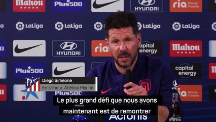 32e j. - Simeone : "Remontrer ce que nous avons montré contre Manchester City"