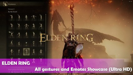 ELDEN RING - All gestures and Emotes Showcase (Ultra HD)