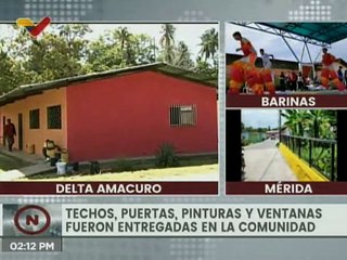 GMBNBT benefició a la comunidad de "Vuelta Triste" en Delta Amacuro con materiales de construcción