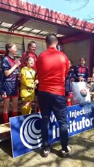 Victoire des U11 filles, remise de la coupe