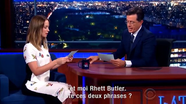 Emily Blunt nauséeuse en lisant Autant en emporte le vent