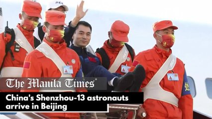 China's Shenzhou-13 astronauts arrive in Beijing