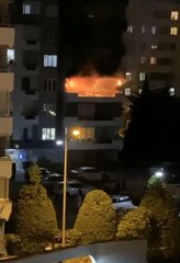 Bursa'da korkutan yangın.. Ev alev alev yandı