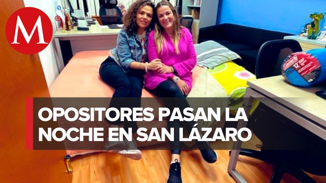 Con 'sleeping bag', diputados del PAN entran a San Lázaro para sesión de mañana