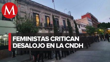 Mujeres piden juicio justo para detenidas tras recuperación de predio de CNDH