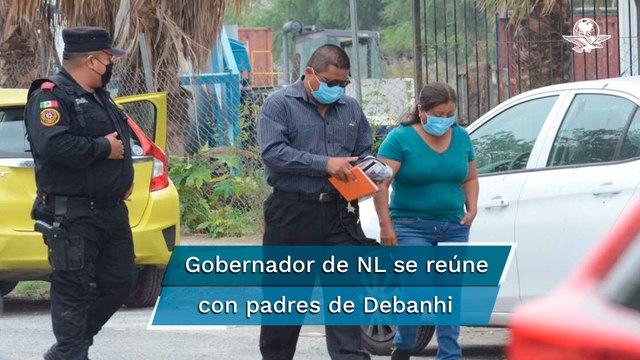 Samuel García recibe a padres de Debanhi Escobar en Palacio de Gobierno