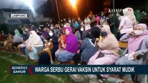 Supaya Mudik Lancar, Warga Lampung Rela Antre Vaksin Booster hingga Malam