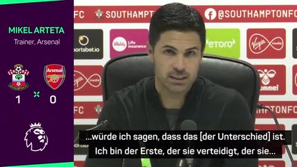 Arteta: "Bin der Erste, der sie verteidigt"