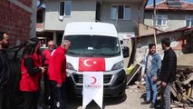 Havza'da evi yanan aileye Türk Kızılay'dan yardım eli