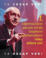 Kılıçdaroğlu'dan Saray'a sığınmacılara ilişkin dört soru