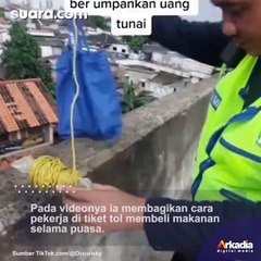 Tak Ada Orang Jualan Terdekat, Begini Cara Pekerja Loket Tol Dapatkan Makanan Buka Puasa: Beli Takjil in The Sky
