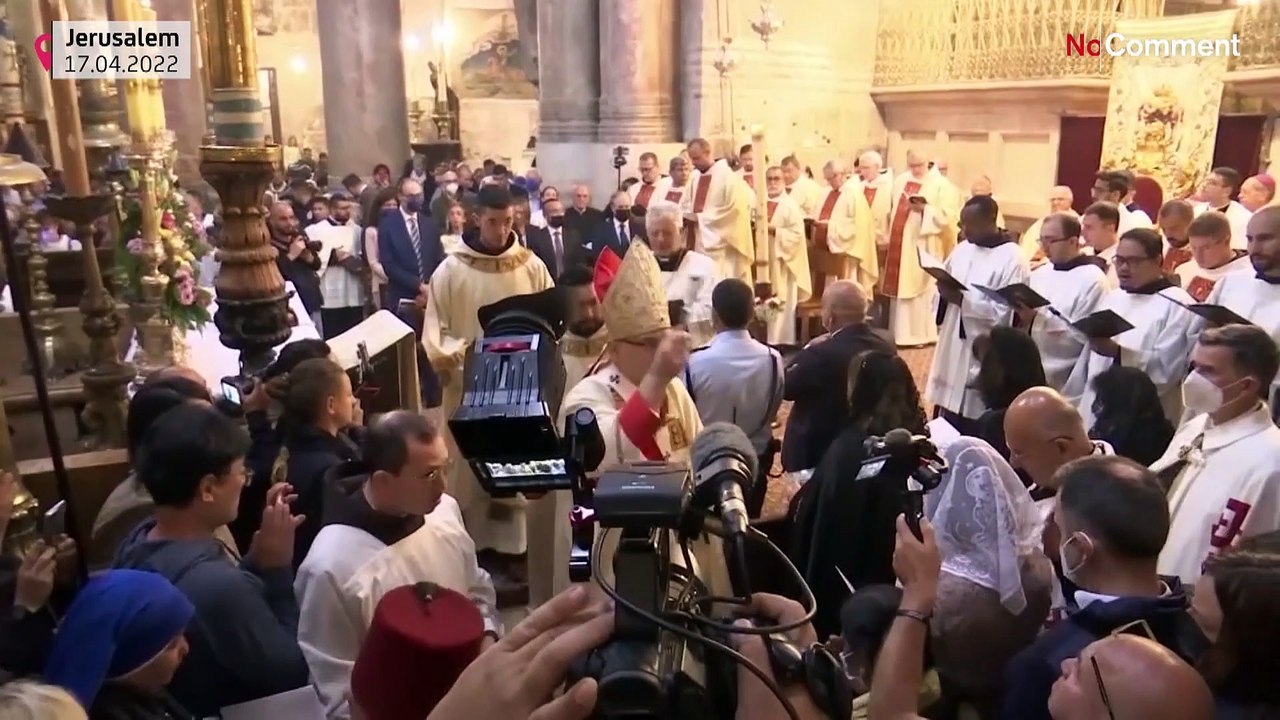 Húsvéti mise a jeruzsálemi Szent Sír-templomban