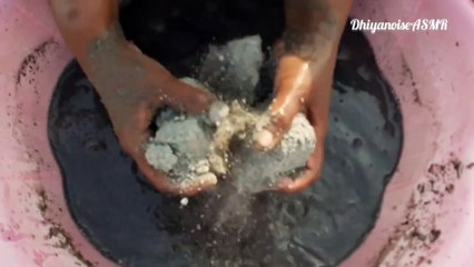 Concrete Sand Cement Dusty Water Crumble Satisfying Cr: DhiyaNoise ASMR