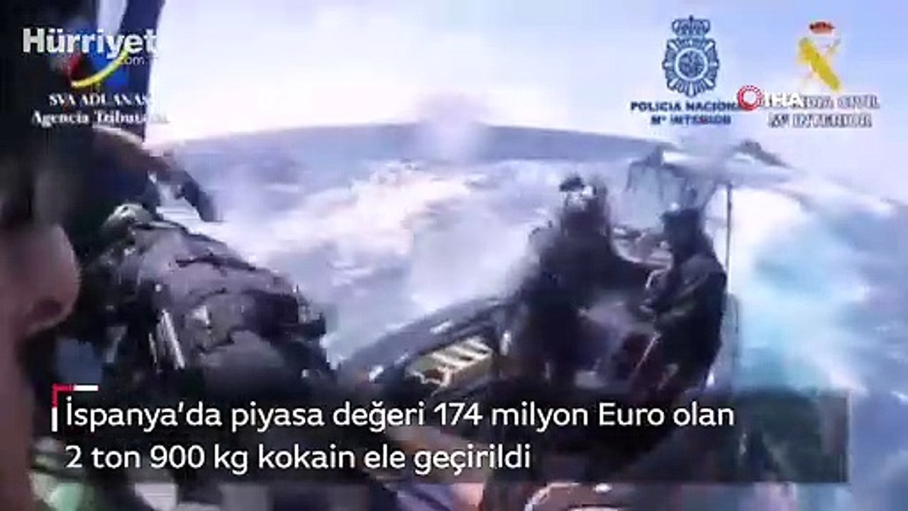 İspanya’da piyasa değeri 174 milyon euro olan 2 ton 900 kg kokain ele geçirildi