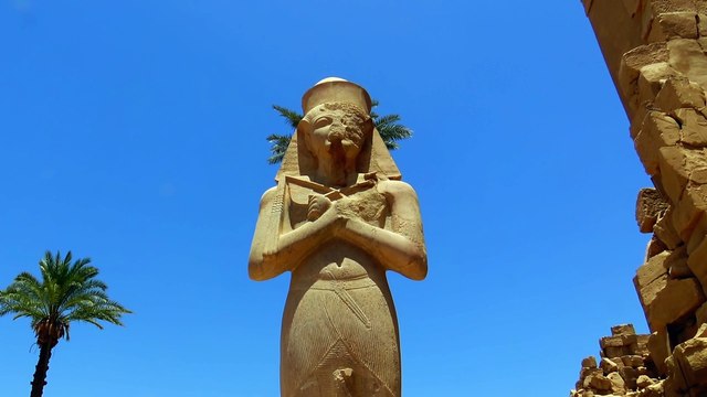 Monument dedicated to Ramzes II in Karnak Temple in Luxor.