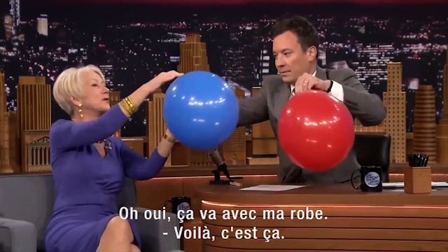 Helen Mirren prend de l'hélium chez Jimmy Fallon