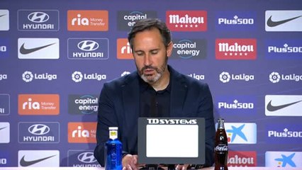 Vicente Moreno expresa su malestar tras el discutidísimo penalti en el Wanda