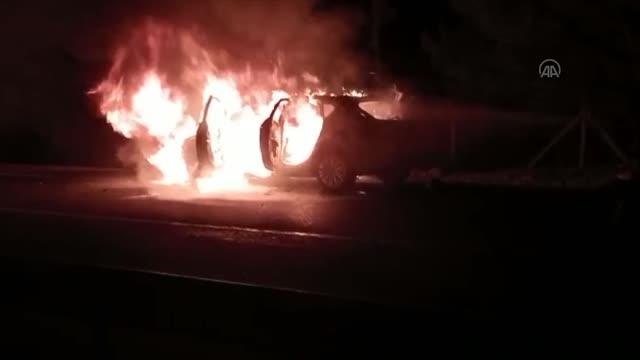 Son dakika haberi... Seyir halindeki otomobilde çıkan yangın söndürüldü