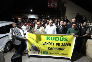 Silopi'den İsrail'in Mescid-i Aksa saldırısına protesto