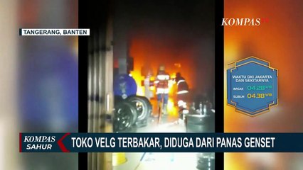 Asap Hitam Tebal Muncul Akibat Kebakaran Toko Velg dan Ban di Serpong