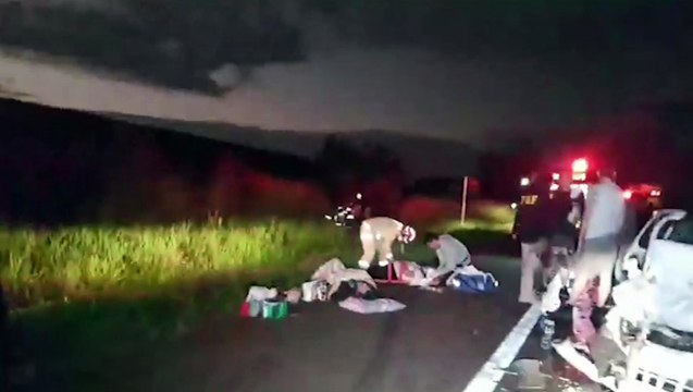 Quatro pessoas ficam feridas em grave acidente de trânsito na BR-369