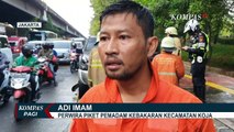 Mobil Terbakar di Jalan Yos Sudarso, Lalu Lintas Menuju Cempaka Putih Sempat Macet