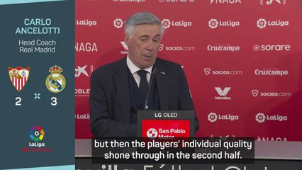 Ancelotti even surprised by Real's comeback as they beat Sevilla