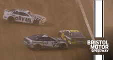 Corey LaJoie gets sideways, causes pile-up at Bristol dirt